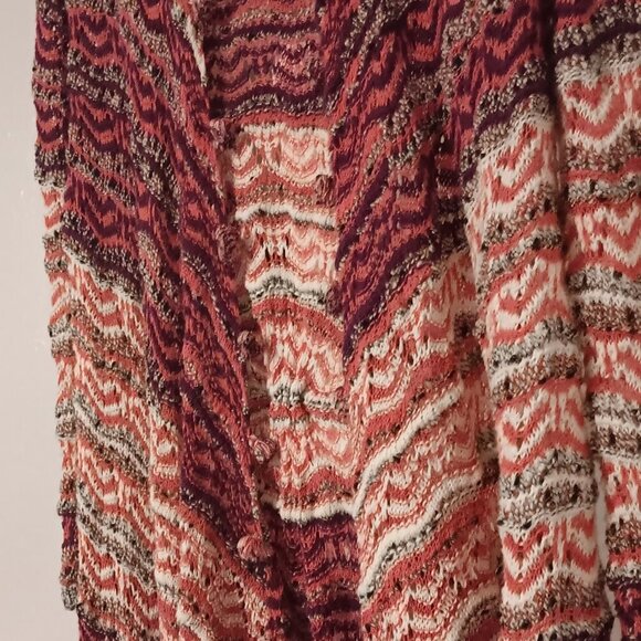 HOT STYLE! Long Bohemian CROCHET CARDIGAN, Medium, Cotton Blend. - Picture 5 of 5